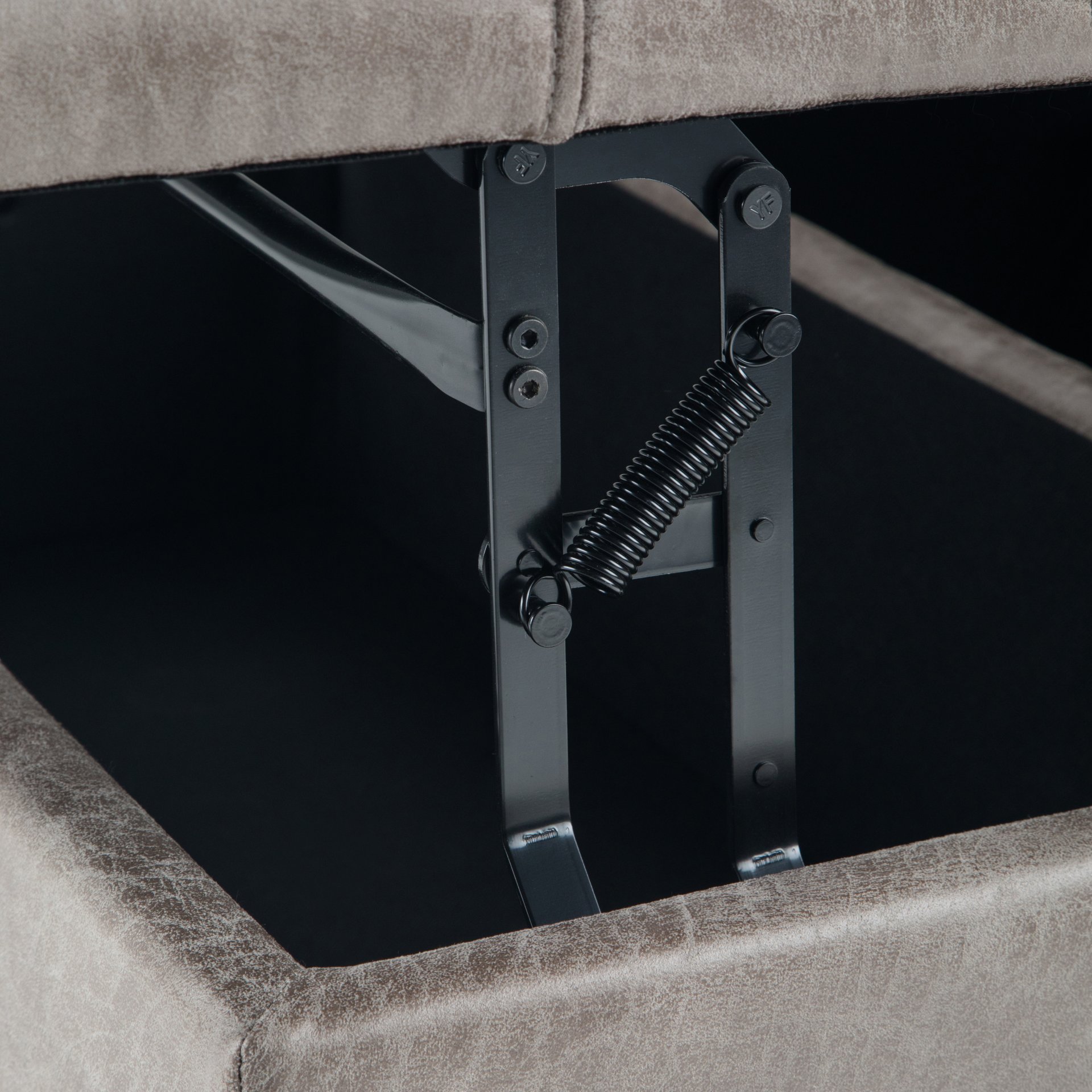 Harrison - Coffee Table Storage Ottoman - Distressed Gray Taupe - Image 5