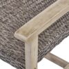 Hampton - Outdoor Wood And Wicker Loveseat - Gray - Image 10