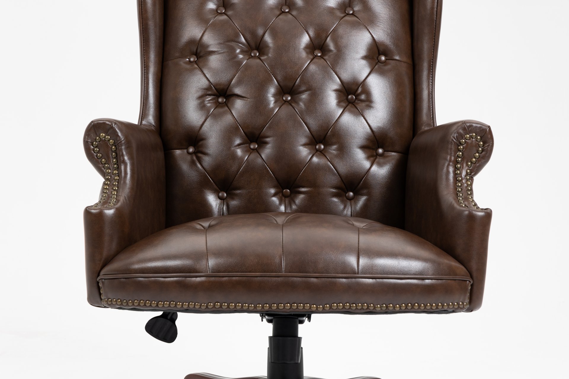 Executive Office Chair, High Back Reclining Comfortable Desk Chair With Smooth Glide Caster Wheels - Brown - Image 3