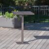 Outdoor Square Rattan Bar Table With Iron Frame - Multi Brown - Image 6