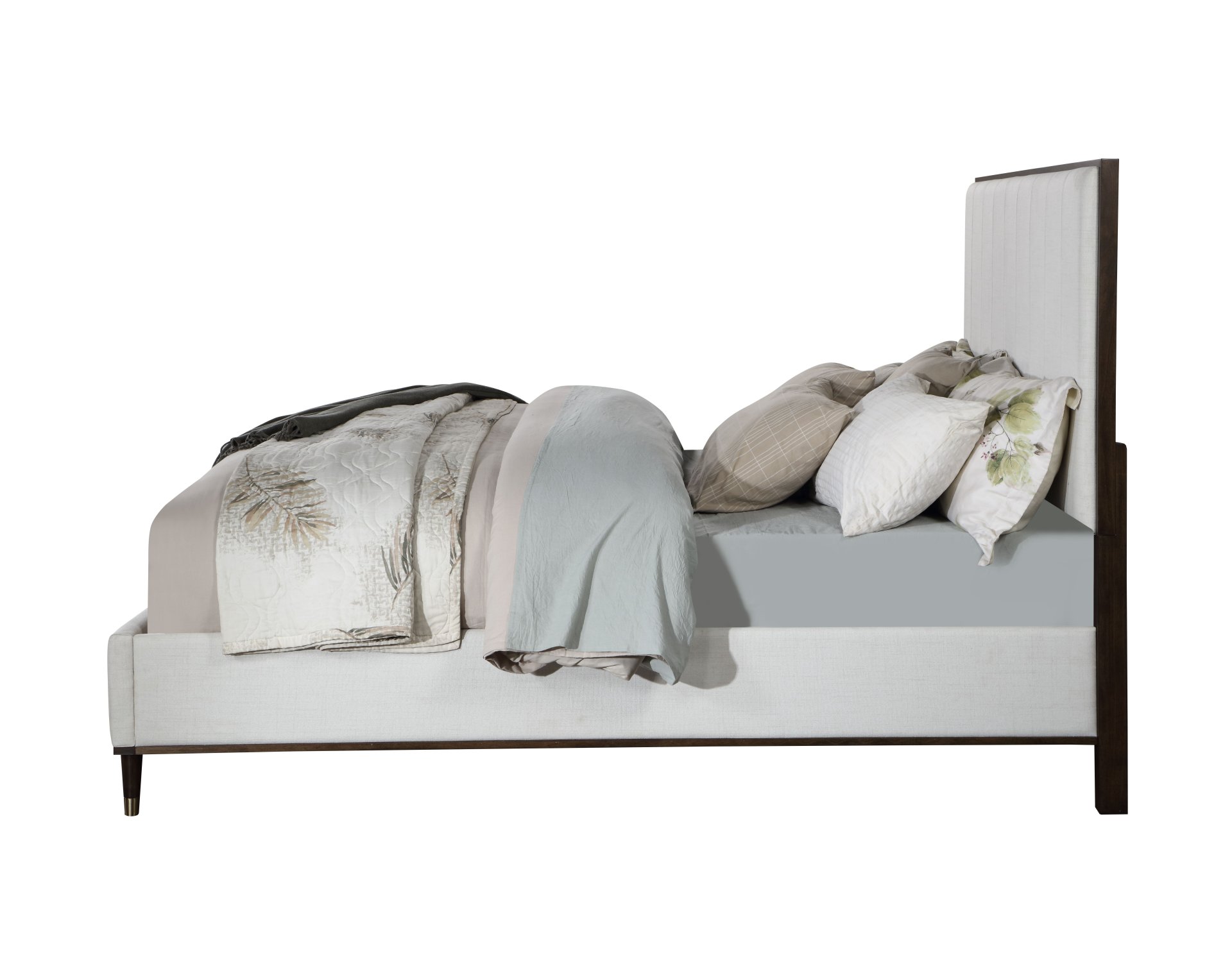 Carena - 5 Piece Bedroom Set (Eastern King Dresser Chest Mirror Nightstand) - Brown / Light Gray / White - Image 7