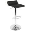 Ale - Contemporary Adjustable Barstool (Set of 2) - Black - Image 2