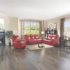 Stylish Contemporary Reclining Sofa - Red - Image 8