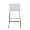Casper - Fixed Height Contemporary Counter Stool (Set of 2) - Gold / Cream - Image 5