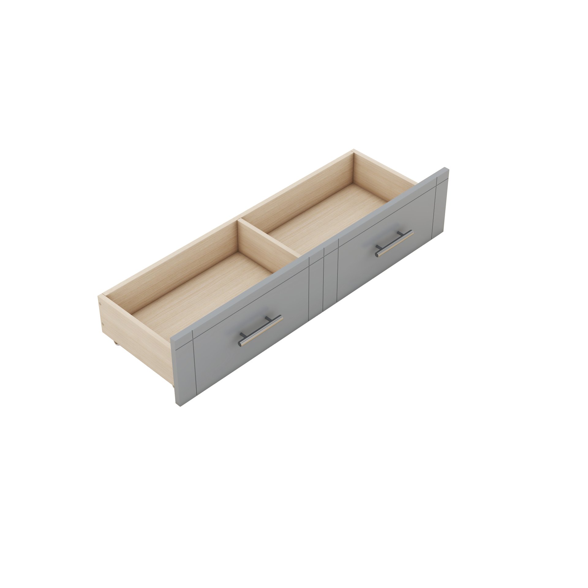 Queen Size Murphy Bed With Shelves, Drawers And USB Ports - Gray - Image 12