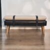 Bouclé Buffalo - Hide Leather Bench - Black - Image 10