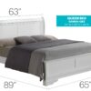 Queen Bed Sleigh Design- White - Image 6