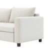 Modern Modular Sectional L Shaped Corner Couch Set With Wide Seat, Minimalist Style Oversized Comfy 5 Seat Sofa With Pillow - Cream - Image 4