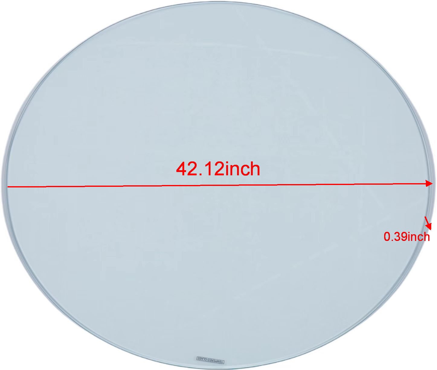 42.12" Tempered Glass Top - Clear - Image 7
