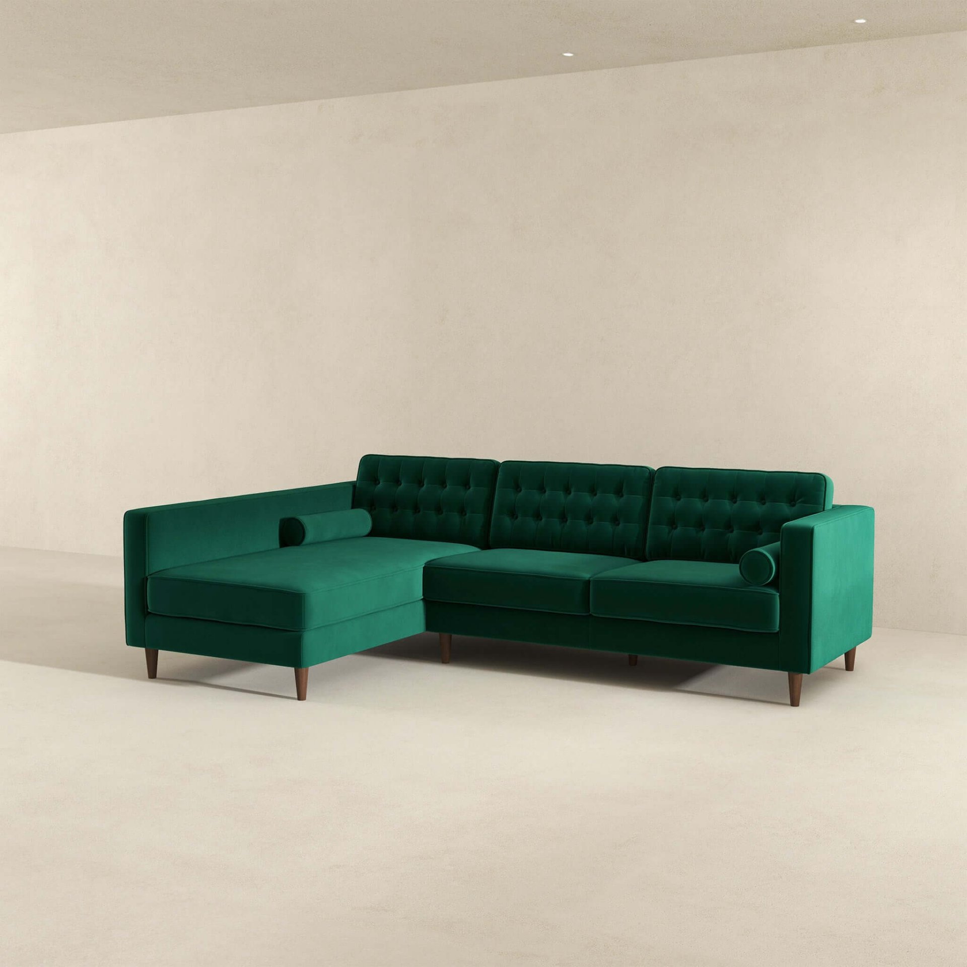 Christian - Sectional Sofa Left Facing - Green - Image 6