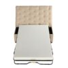 Convertible Folding Sofa Bed Ottoman With Memory Mattress And Tufted Design - Beige - Image 9