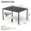 Louver Pergola Steel Louvers & Aluminium Frame - Black - Image 3