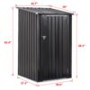 Outdoor Storage Shed, Metal Steel Garden Shed With Single Lockable Door, Small Shed Outdoor Steel Utility Tool Shed For Backyard Patio Garden Lawn - Black - Image 17