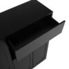 Elegant 2 In 1 Shoe Cabinets With Soft Cushion Versatile Shoe Rack Organizer With Adjustable Shelves For Hallway, Living Room - Black - Image 17