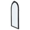 Hand Carved Rose Antique Mirror Frame, Wood Arch Mirror Wall Decor For Living Room, Bathroom, Entryway - Black - Image 10