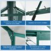 6X12 Ft Polycarbonate Greenhouse Raised Base And Anchor Aluminum Heavy Duty Walk-In Greenhouses For Outdoor Backyard In All Season - Green - Image 7