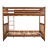 Full Over Full Bunk Bed With Ladders And 2 Storage Drawers - Walnut - Image 5