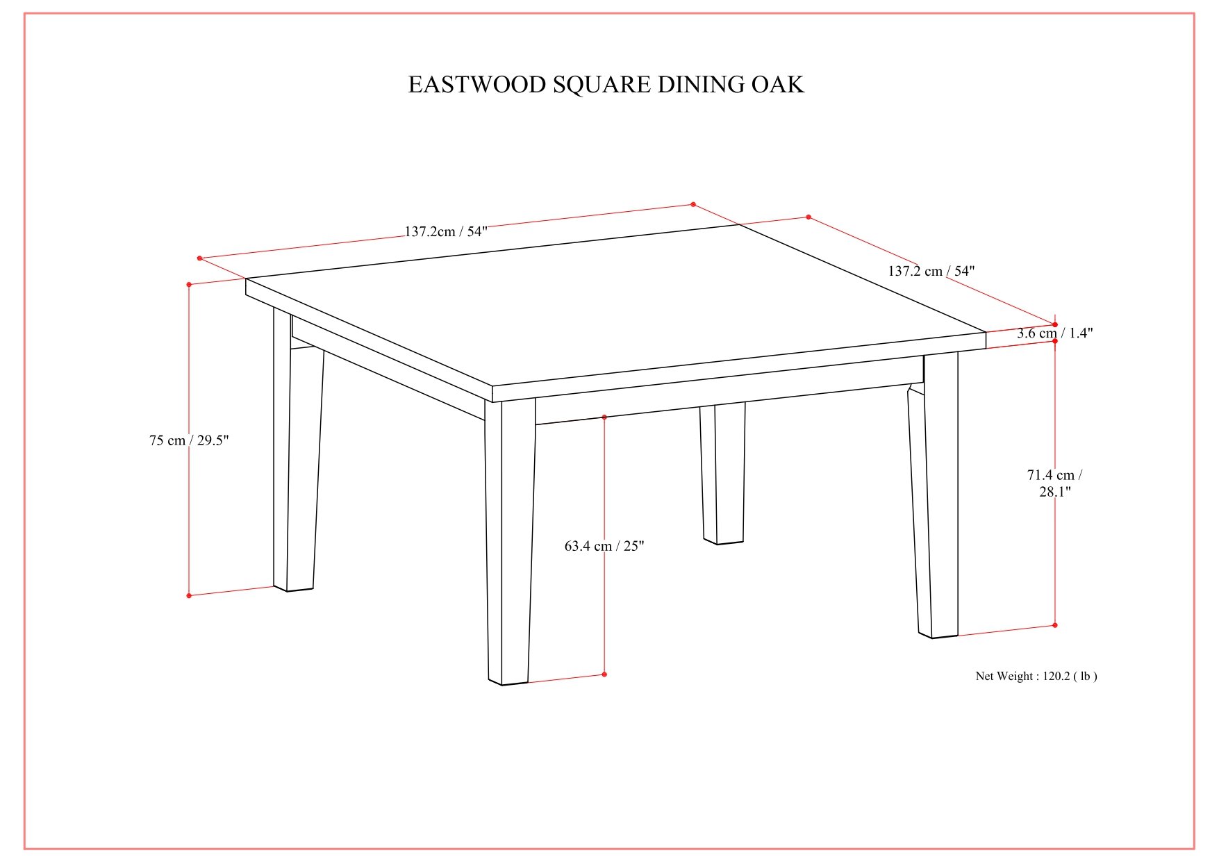 Eastwood - Square Dining Table - Brown - Image 4
