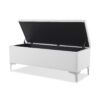 Madelyn - Modern Storage Bench - Bright White Dye - Image 13