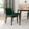 Laura - Mid-Century Modern Solid Wood Dining Chair (Set of 2) - Green - Image 13