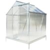 6.3'x6.2'x7' Polycarbonate Greenhouse, Heavy Duty Outdoor Aluminum Walk-In Green House Kit With Rain Gutter, Vent And Door For Backyard Garden - Aluminium - Image 7