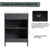 Contemporary Freestanding Bathroom Vanity With Resin Sink & Soft Close Doors - Light Coffee - Image 8