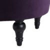 Dawn - Tufted Round Ottoman Nailhead Accents - Purple - Image 5