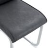 Luxury Simple Arch Chair Set Of 4 High Resilience Dining Chair - Dark Gray / Silver - Image 12
