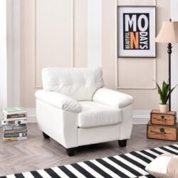 Chic Modern Accent Chair - White
