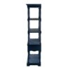 4 Tiered Wooden Shelf With Two Drawers, Farmhouse Wood Bookcase Display Storage Shelf Etageres - Antique Navy Blue - Image 9