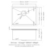 Workstation Kitchen Sink Single Bowl Undermount 16 Gauge With Cutting Board And Accessories - Gunmetal Black - Image 3