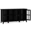 Artisan - Wide 4 Door Storage Cabinet - Black - Image 2