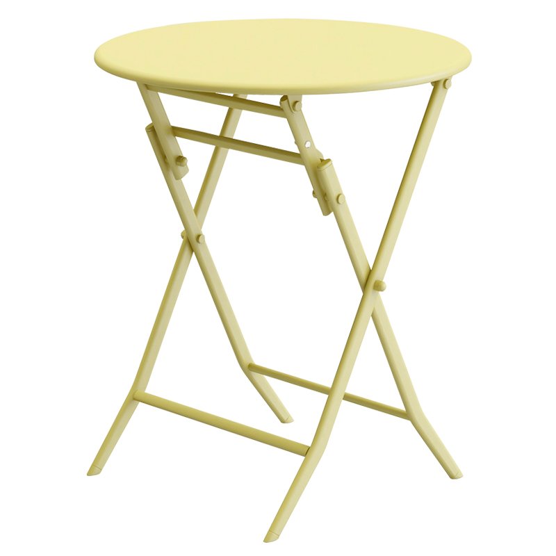 3 Piece Patio Bistro Set Of Foldable Round Table And Chairs - Yellow - Image 12
