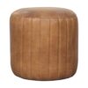 Buffalo - Leather Boucle Footstool - Brown - Image 4