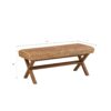 The Bench With Water Hyacinth Seat And Mahogany Base - Brown - Image 3