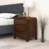 Lionel - Mid-Century Modern Nightstand 3 Drawer Bed Side Table - Brown - Image 2