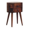 Mini Rounded Nightstand - Chestnut - Image 9