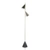 Cone - Contemporary Floor Lamp - Plated Nickel / Black - Image 5
