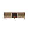 Coastal Rattan Door TV Stand For TVs Up To 10015” - Coastal Oak - Image 2