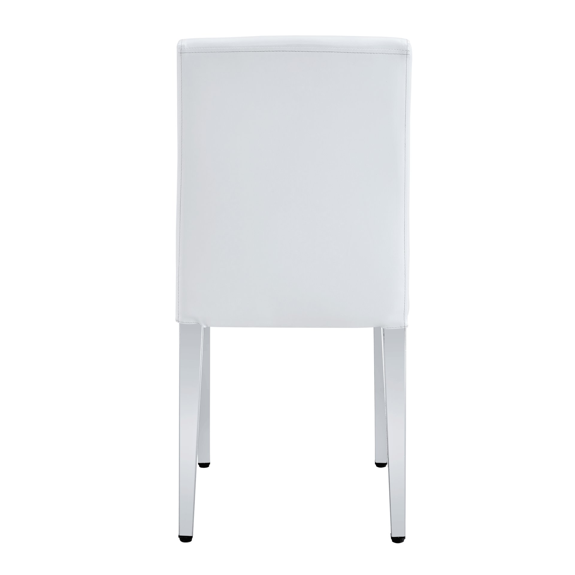(Set of 4) Backrest Chairs With Silver Metal Legs The Perfect Combination, Suitable For Minimalist And Modern Home Styles - White / Silver - Image 17