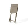 Outdoor Foldable Wood 2 Dining Chair With Slat Design - Gray - Image 7