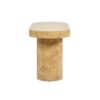 Jesse - Single Drawer Oval Computer Desk - Warm Natural Brown Burl - Image 4