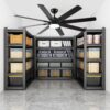 Large Ceiling Fans With Lights And Remote, Indoor / Outdoor Modern Ceiling Fan For Kitchen Living Room Patio, 6 Speed Reversible Quiet DC Motor, Dual Finish 8 Blades - Black - Image 3