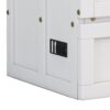 Full Solid Pine Murphy Bed Chest With Charging Station And Large Storage Drawer For Home Office Or Small Room - White / Walnut - Image 8
