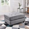 Stylish Contemporary Ottoman For Every Space - Gray - Image 5