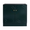 Modern Freestanding Bathroom Vanity With 2 Soft Close Cabinet Doors, Excluding Sink - Dark Green - Image 4
