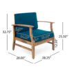 Kaleidoscope - Club Chair With Slat Paneling - Blue - Image 3