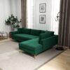 Mano - Right Facing L-Shaped Sectional Sofa - Green - Image 2