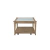 Frosted Glass Top Cocktail Table With Casters - Sand - Image 2