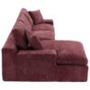 Cloud Sectional Sofa Upholstered Sofa Couch With Double-Layer Cushion And Side Pockets - Red - Image 24